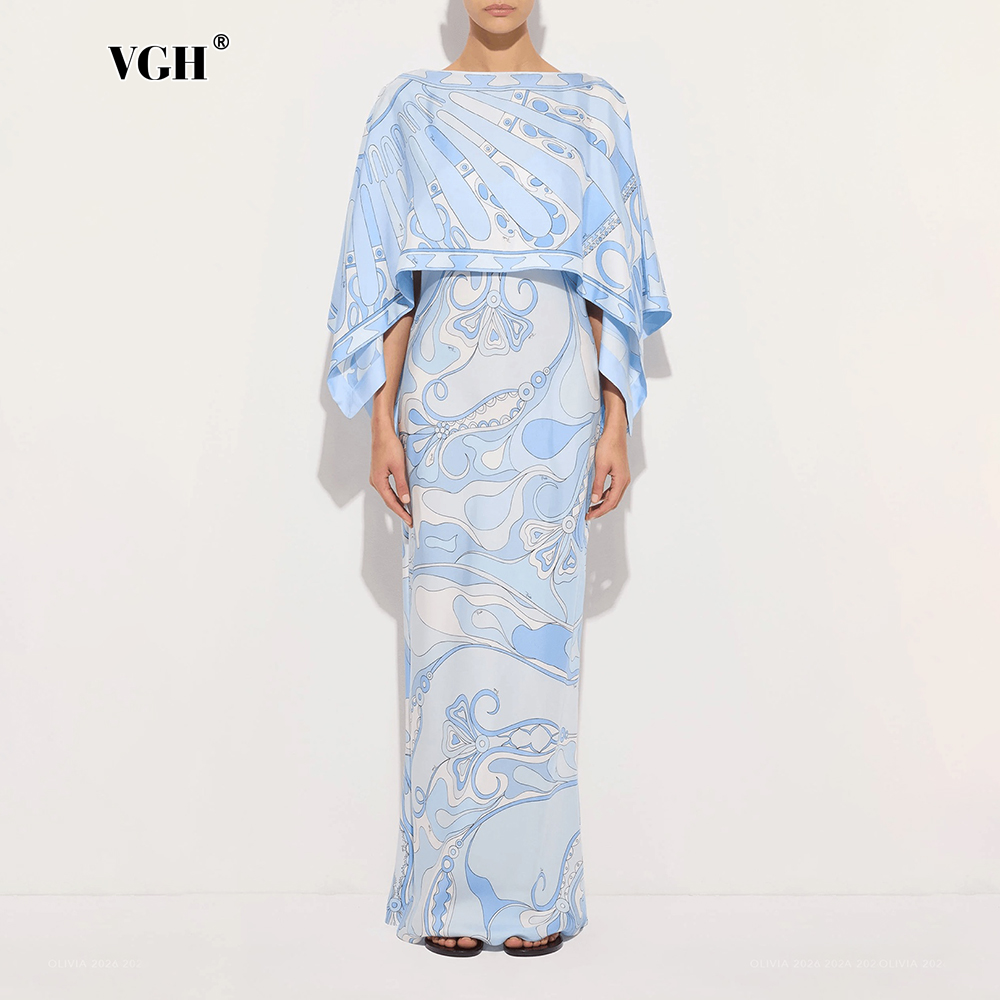 VGH Light Blue Abstract Print  - Woman Formal Wear recension och pris
