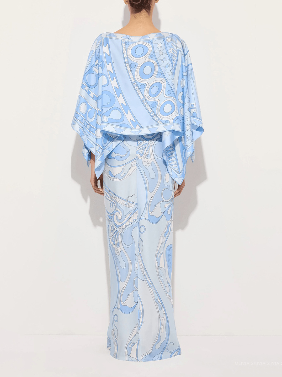 VGH Light Blue Abstract Print  - Woman Formal Wear recension och pris