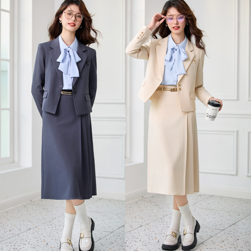 Gray women's suit set for spri - Women'S Formal Wear Petite recension och pris