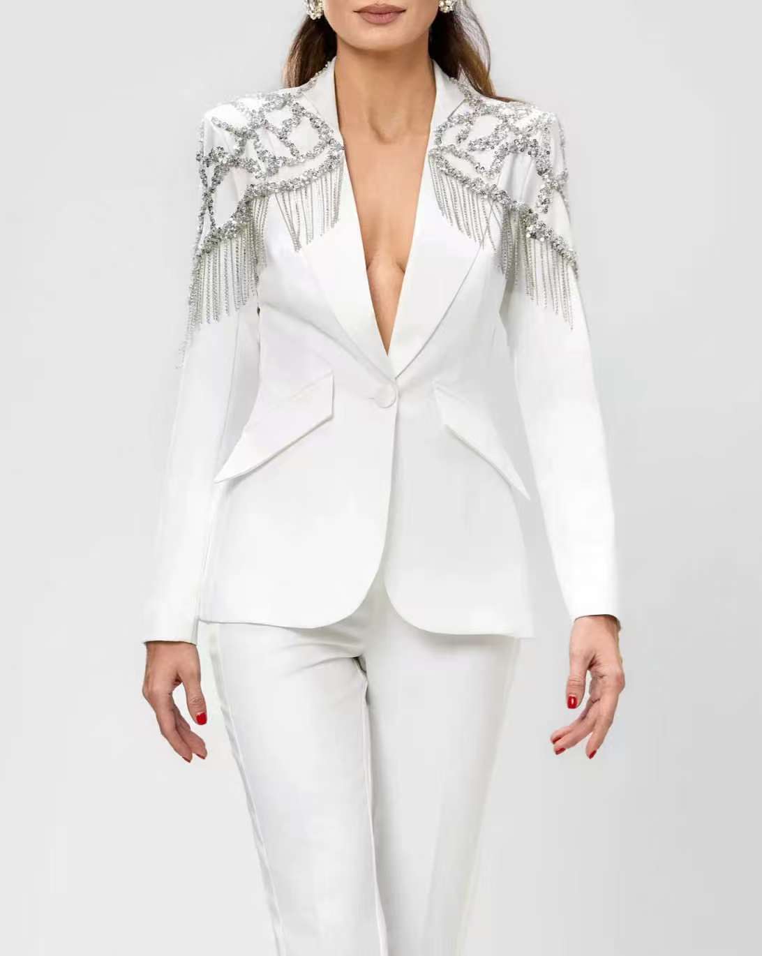Crystals Beading Women Suit Se - Women'S Formal Wear Tuxedo recension och pris
