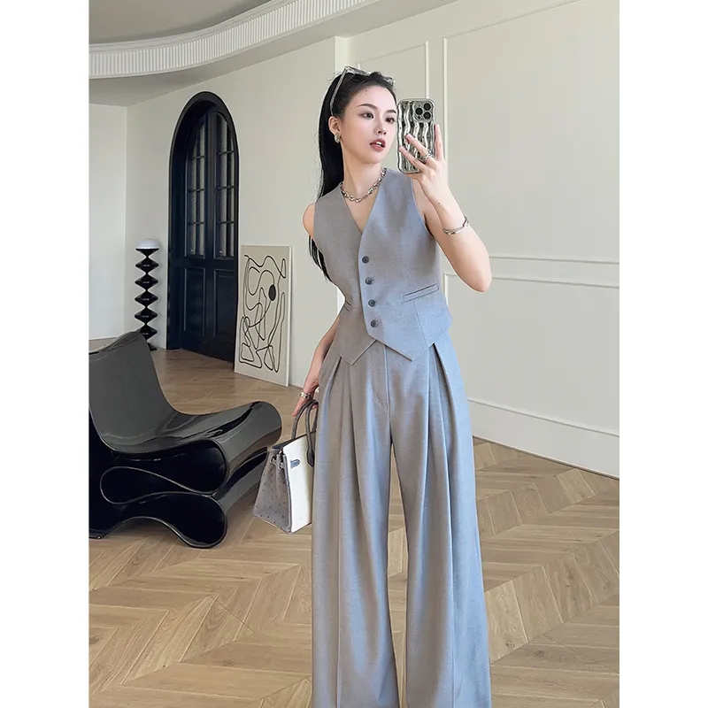 Women's Sleeveless Vest Wide-L - Women'S Formal Wear With Pants recension och pris