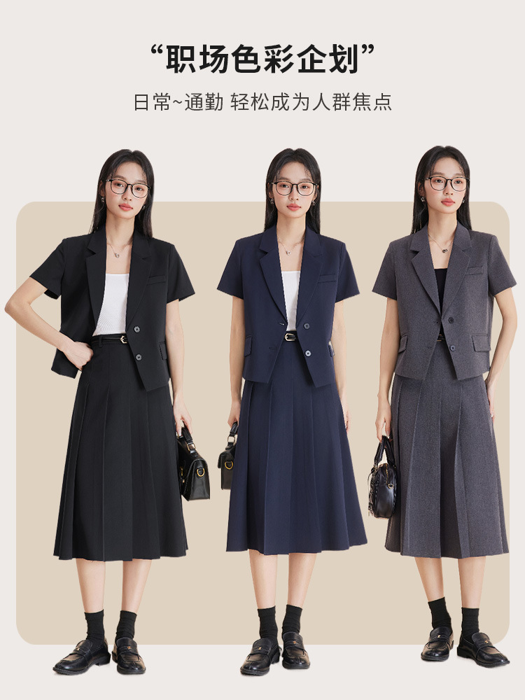 Gray women's suit set for autu - Women'S Formal Wear Petite recension och pris
