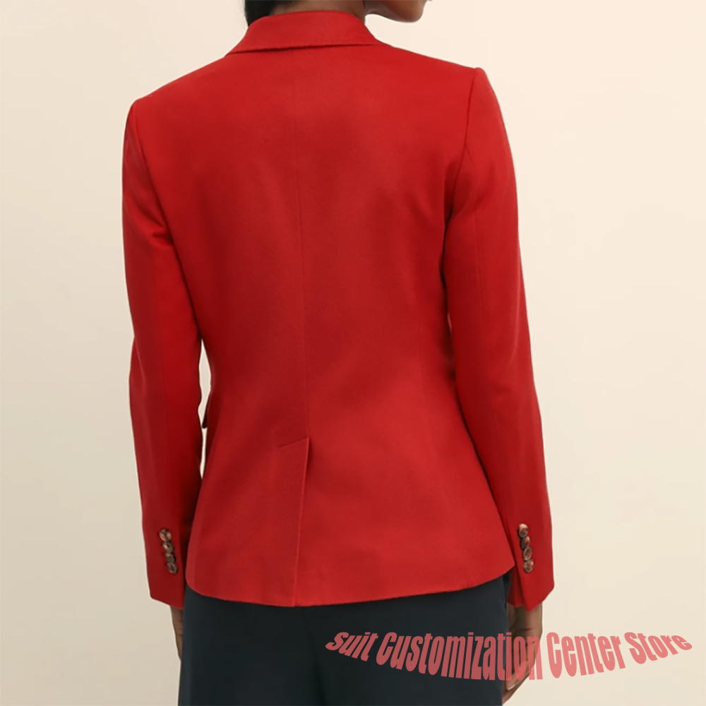 Women's Navy Woolen Clothes Si - Formal Winter Wear Women Jacket recension och pris