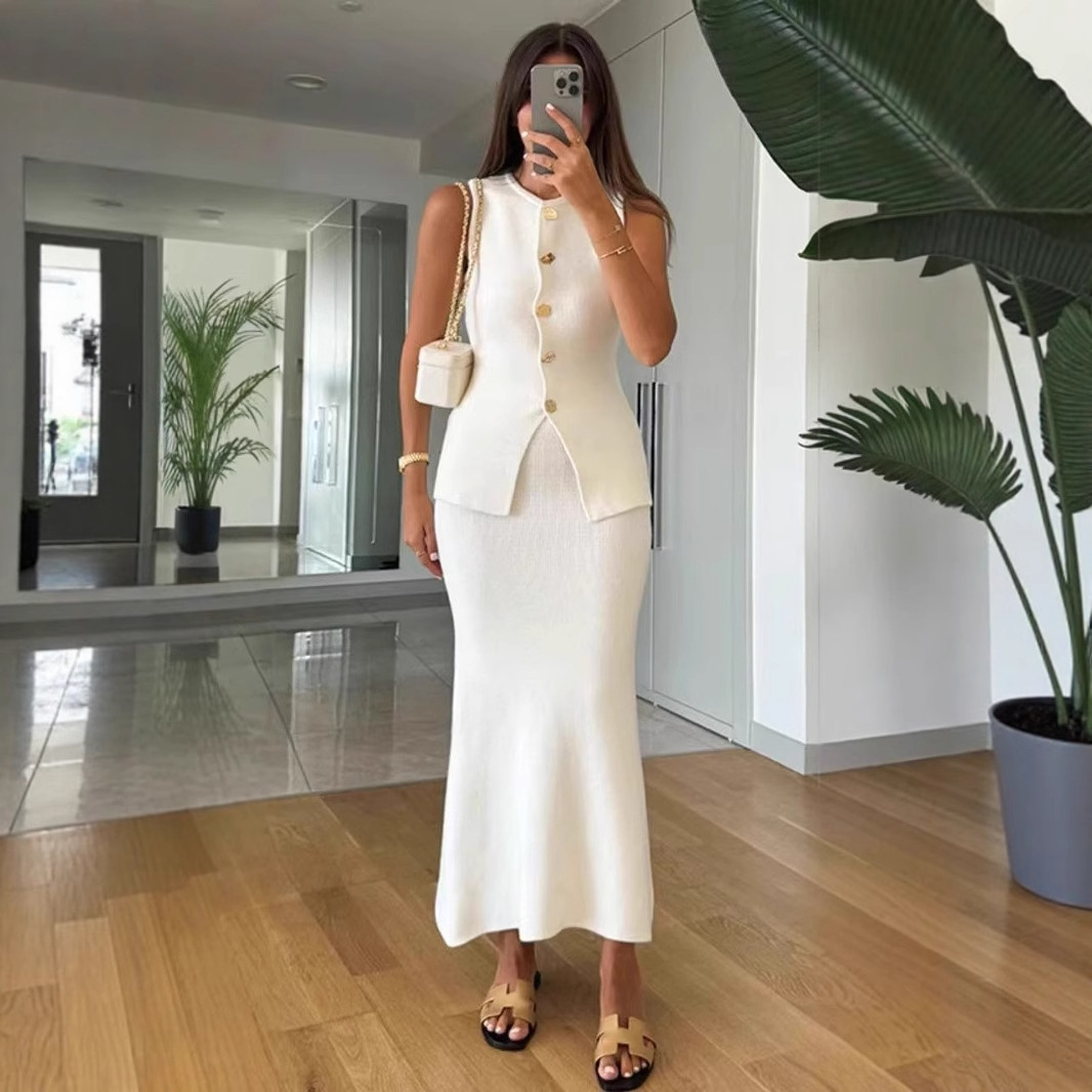 Round-neck Single-breasted Sle - Women Formal Wear Set recension och pris