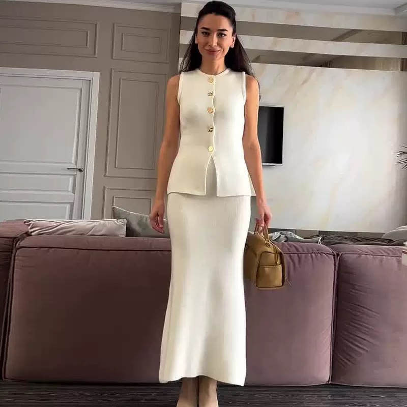 Round-neck Single-breasted Sle - Women Formal Wear Set recension och pris