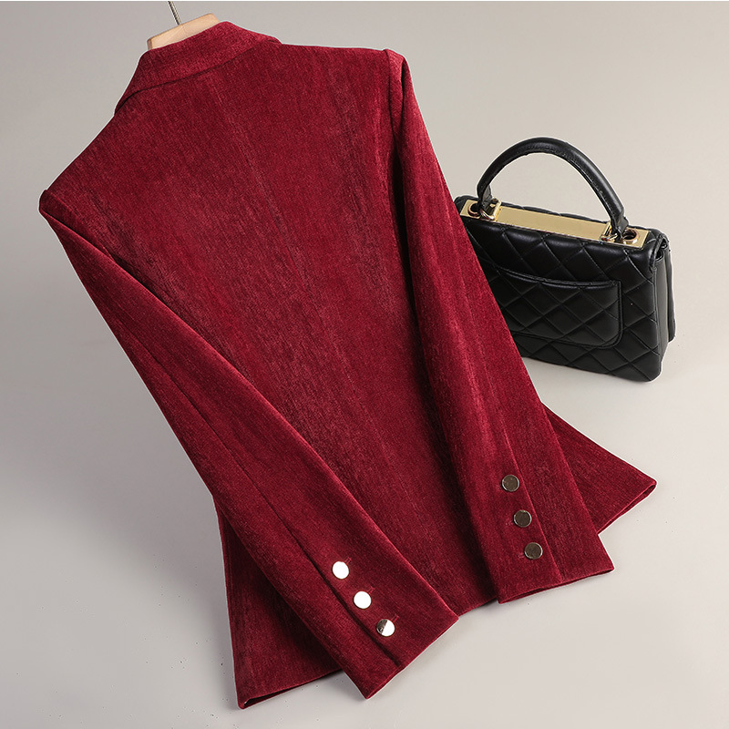 Yellow Gold Velvet Blazer Wome - Formal Winter Wear Women Jacket recension och pris