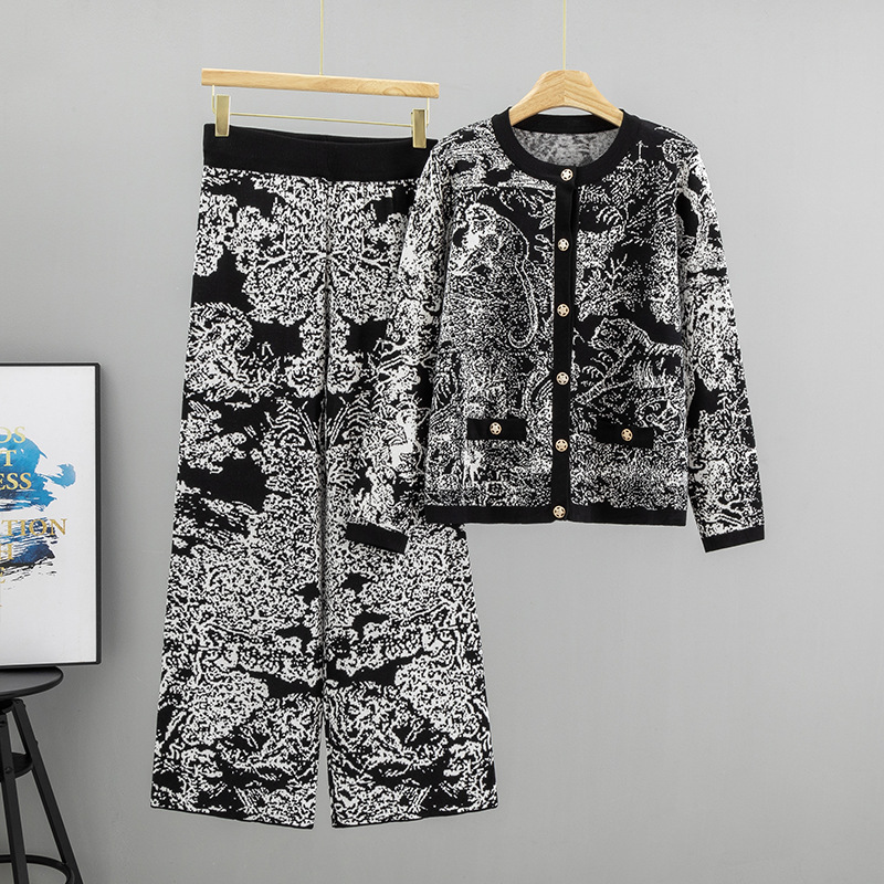 Temperament Jacquard Landscape - Women'S Formal Wear With Pants recension och pris