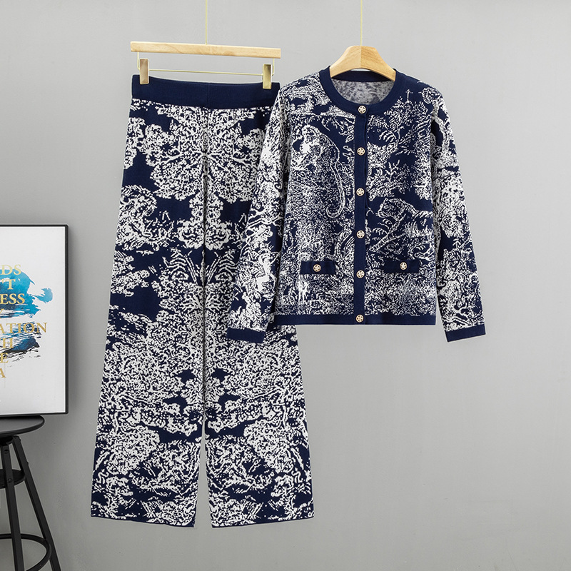 Temperament Jacquard Landscape - Women'S Formal Wear With Pants recension och pris