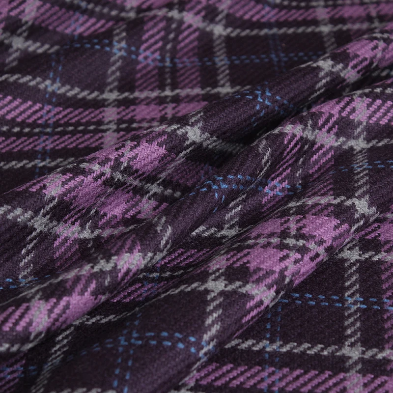 Redraspberry Purple Plaid Twee - Tailored Coat Wool recension och pris