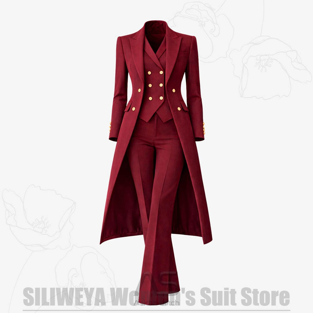 Women's Suit 3 Piece Double Br - Women'S Formal Wear With Pants recension och pris