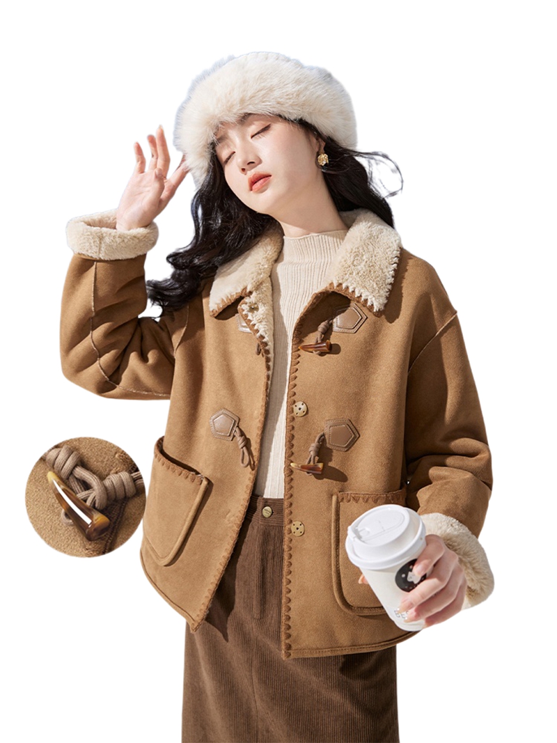 Suede short coat for women's w - Women'S Formal Wear Petite recension och pris
